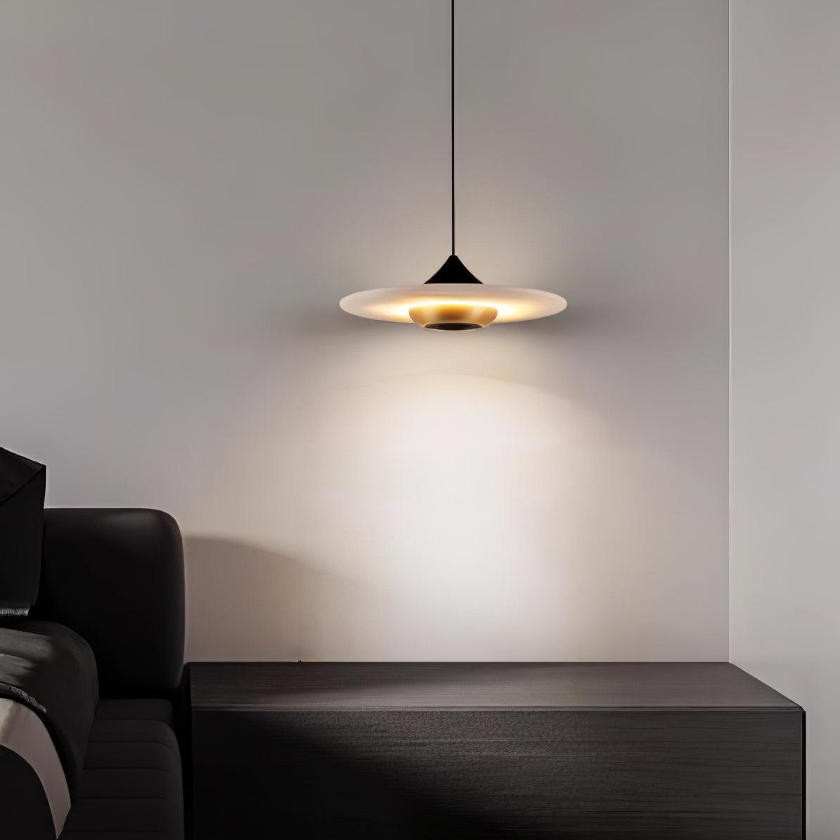 Marble Pendant Lamp Flying Saucer Design Modern LED Ceiling Light | Integrated LED | 3 Color Temperatures | Premium Indoor Lighting