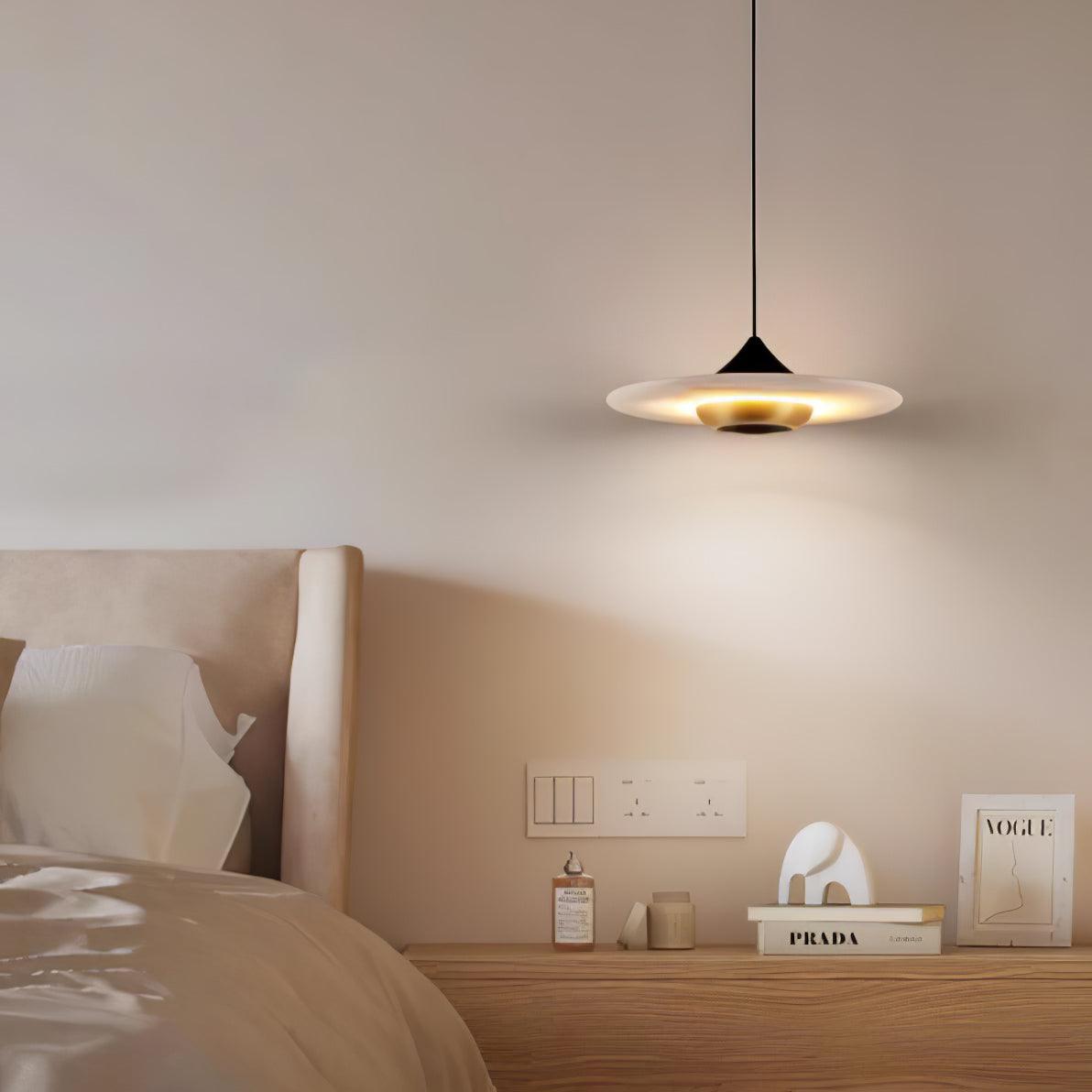Marble Pendant Lamp Flying Saucer Design Modern LED Ceiling Light | Integrated LED | 3 Color Temperatures | Premium Indoor Lighting
