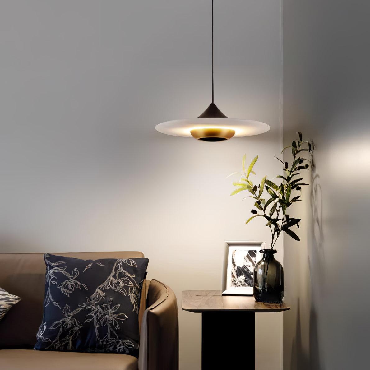 Marble Pendant Lamp Flying Saucer Design Modern LED Ceiling Light | Integrated LED | 3 Color Temperatures | Premium Indoor Lighting