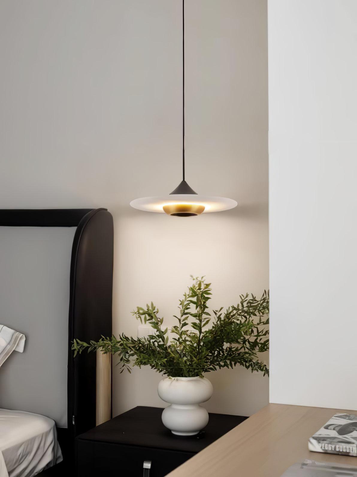 Marble Pendant Lamp Flying Saucer Design Modern LED Ceiling Light | Integrated LED | 3 Color Temperatures | Premium Indoor Lighting