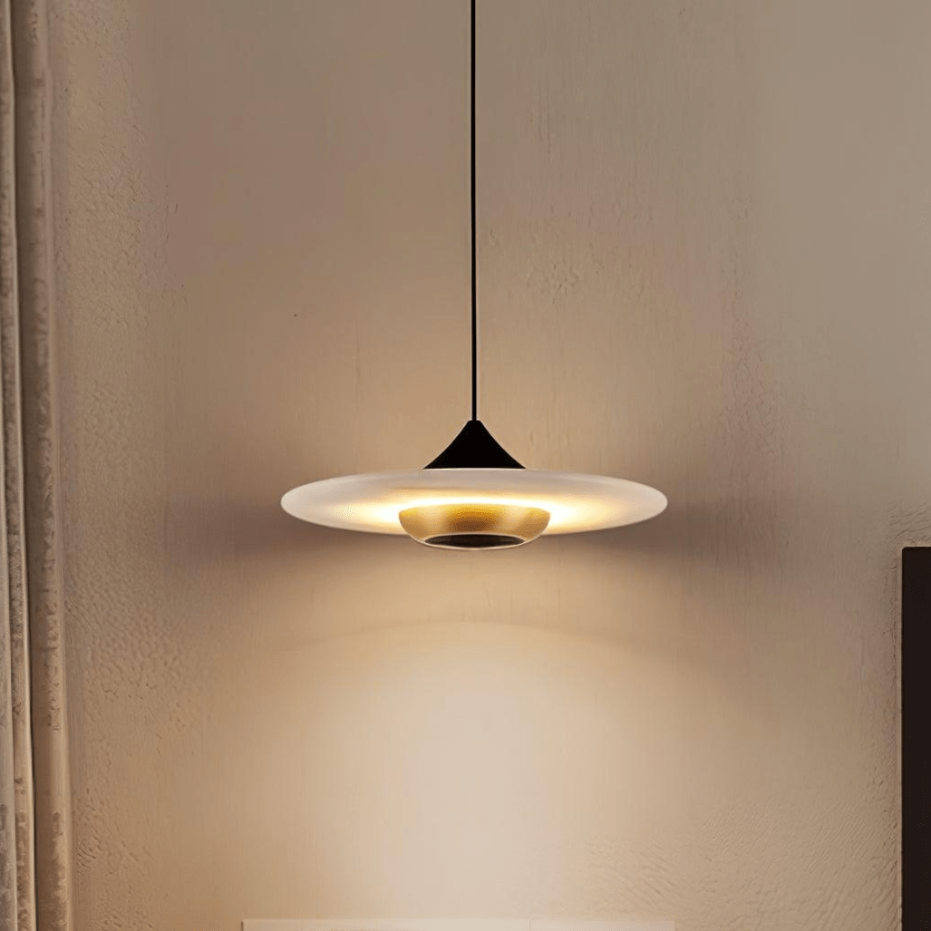 Marble Pendant Lamp Flying Saucer Design Modern LED Ceiling Light | Integrated LED | 3 Color Temperatures | Premium Indoor Lighting