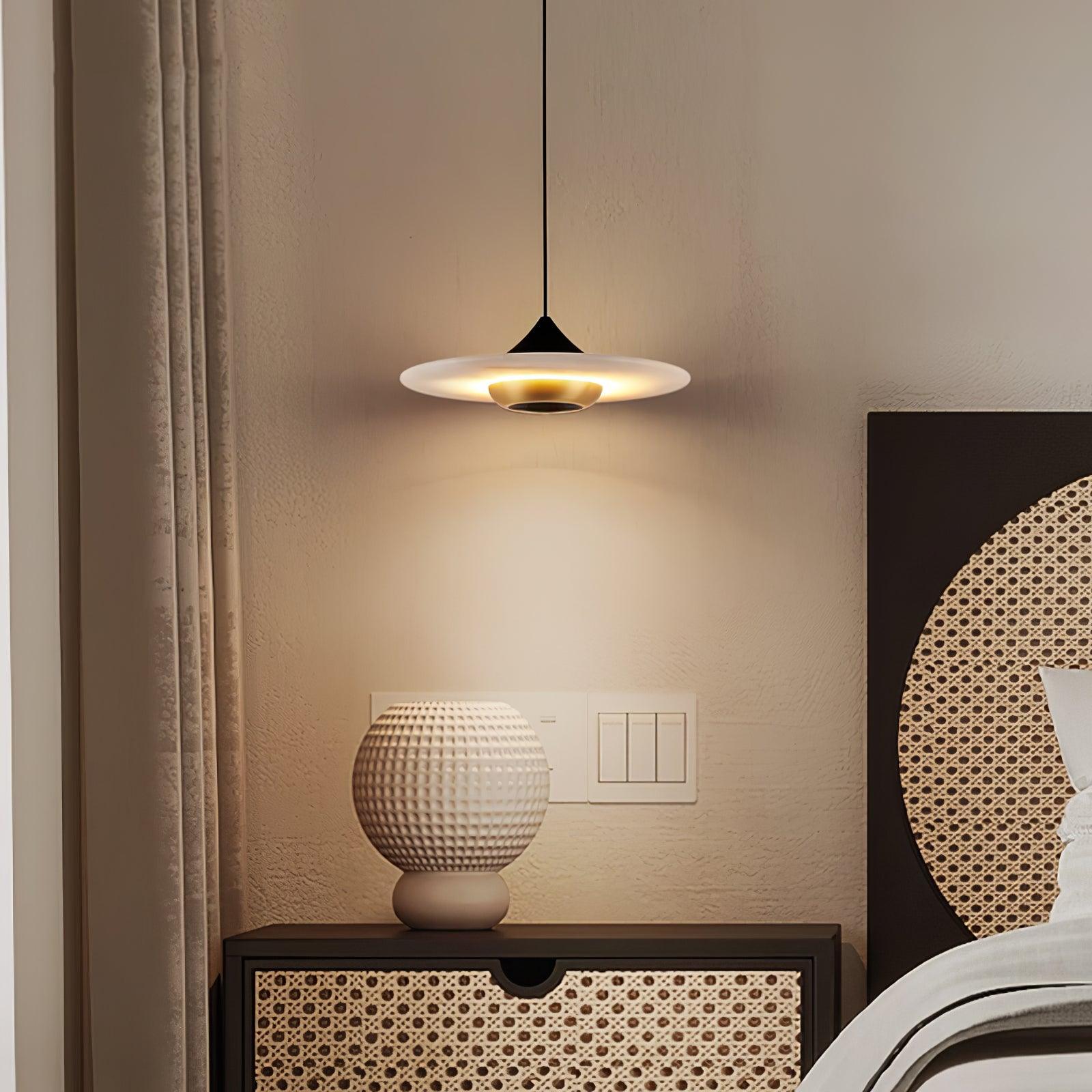 Marble Pendant Lamp Flying Saucer Design Modern LED Ceiling Light | Integrated LED | 3 Color Temperatures | Premium Indoor Lighting