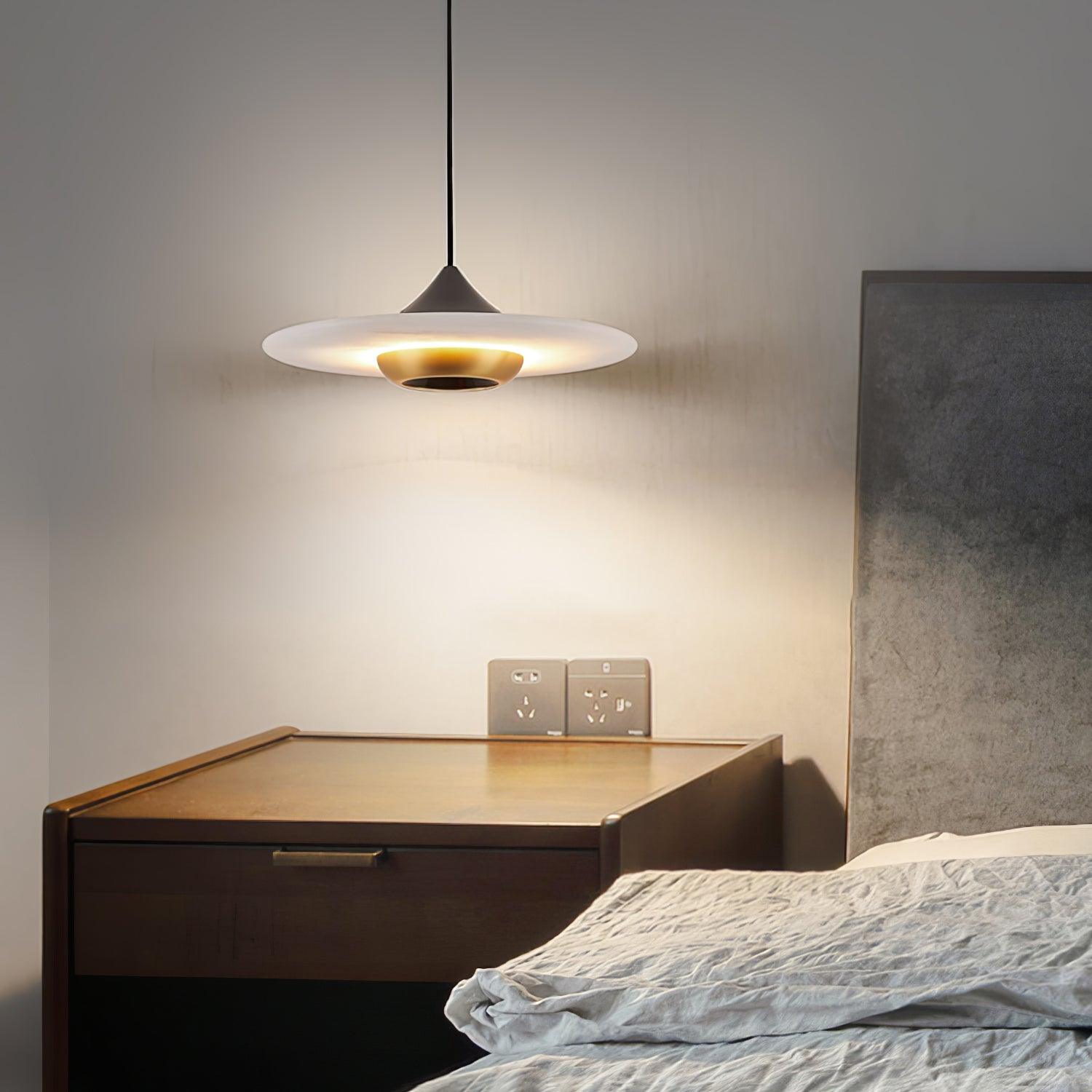 Marble Pendant Lamp Flying Saucer Design Modern LED Ceiling Light | Integrated LED | 3 Color Temperatures | Premium Indoor Lighting