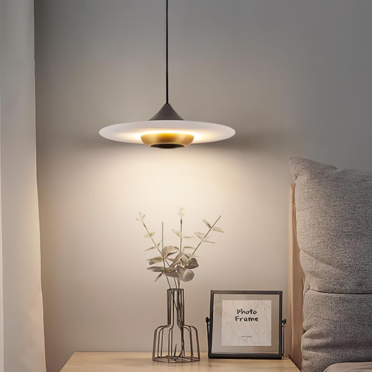 Marble Pendant Lamp Flying Saucer Design Modern LED Ceiling Light | Integrated LED | 3 Color Temperatures | Premium Indoor Lighting