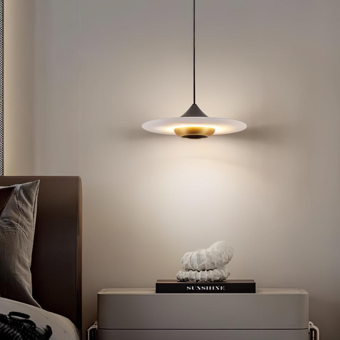 Marble Pendant Lamp Flying Saucer Design Modern LED Ceiling Light | Integrated LED | 3 Color Temperatures | Premium Indoor Lighting
