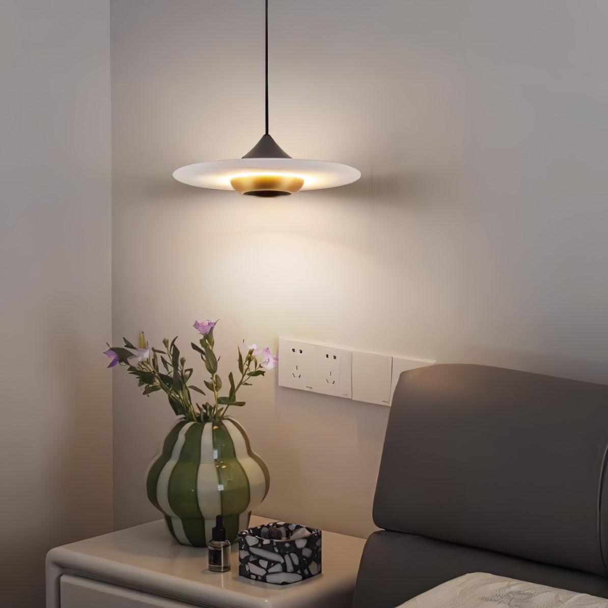Marble Pendant Lamp Flying Saucer Design Modern LED Ceiling Light | Integrated LED | 3 Color Temperatures | Premium Indoor Lighting