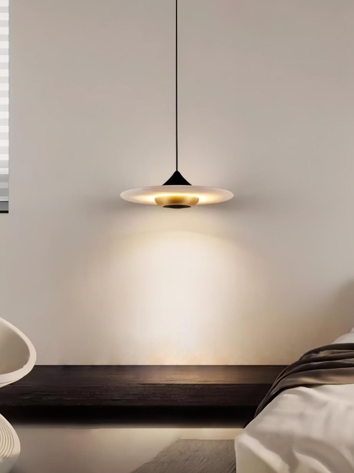 Marble Pendant Lamp Flying Saucer Design Modern LED Ceiling Light | Integrated LED | 3 Color Temperatures | Premium Indoor Lighting