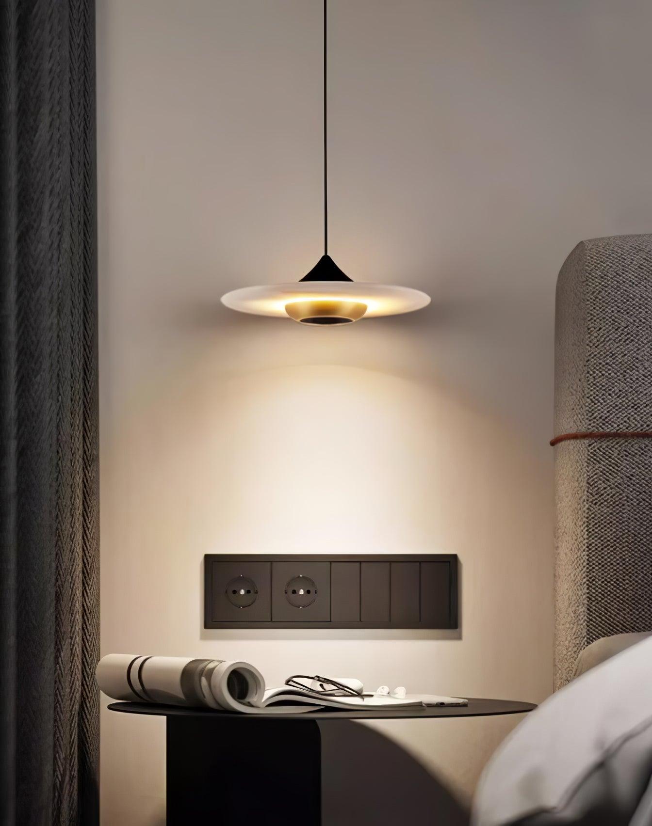 Marble Pendant Lamp Flying Saucer Design Modern LED Ceiling Light | Integrated LED | 3 Color Temperatures | Premium Indoor Lighting