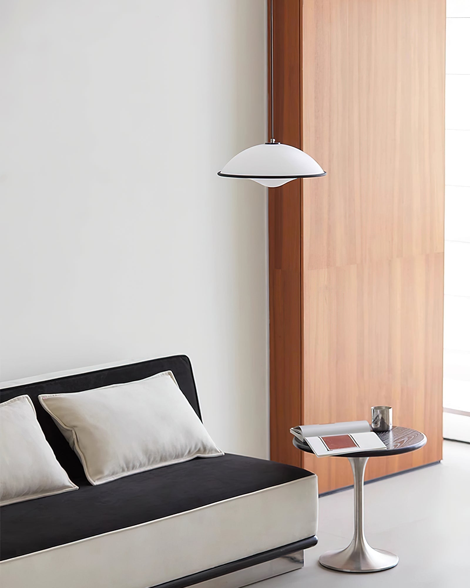 Modern UFO Pendant Lamp Minimalist Ceiling Light | Acrylic & Metal | E26 E27 LED Compatible | Adjustable Hanging Light