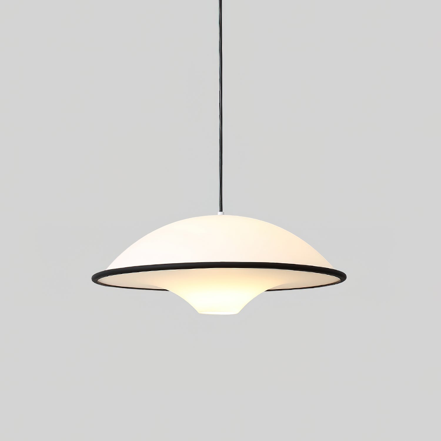 Modern UFO Pendant Lamp Minimalist Ceiling Light | Acrylic & Metal | E26 E27 LED Compatible | Adjustable Hanging Light