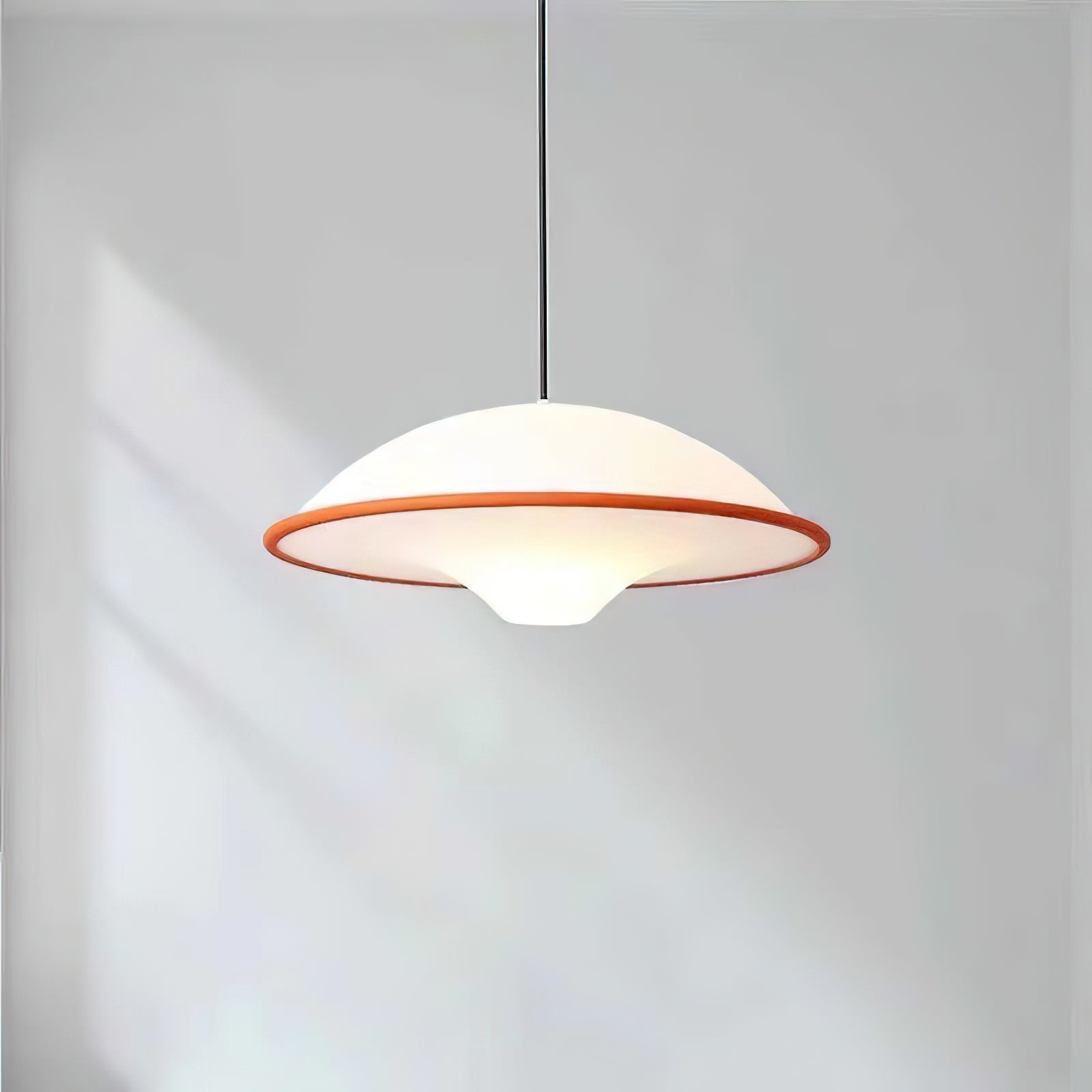 Modern UFO Pendant Lamp Minimalist Ceiling Light | Acrylic & Metal | E26 E27 LED Compatible | Adjustable Hanging Light