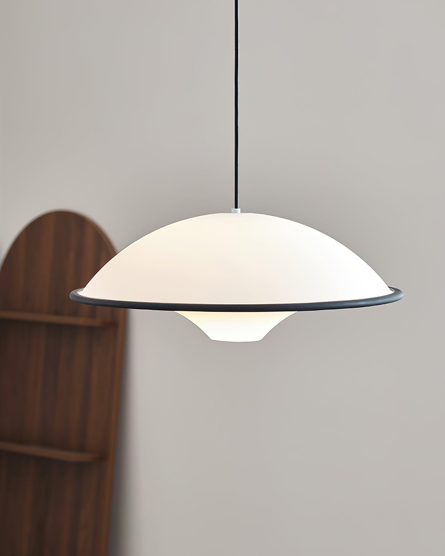 Modern UFO Pendant Lamp Minimalist Ceiling Light | Acrylic & Metal | E26 E27 LED Compatible | Adjustable Hanging Light