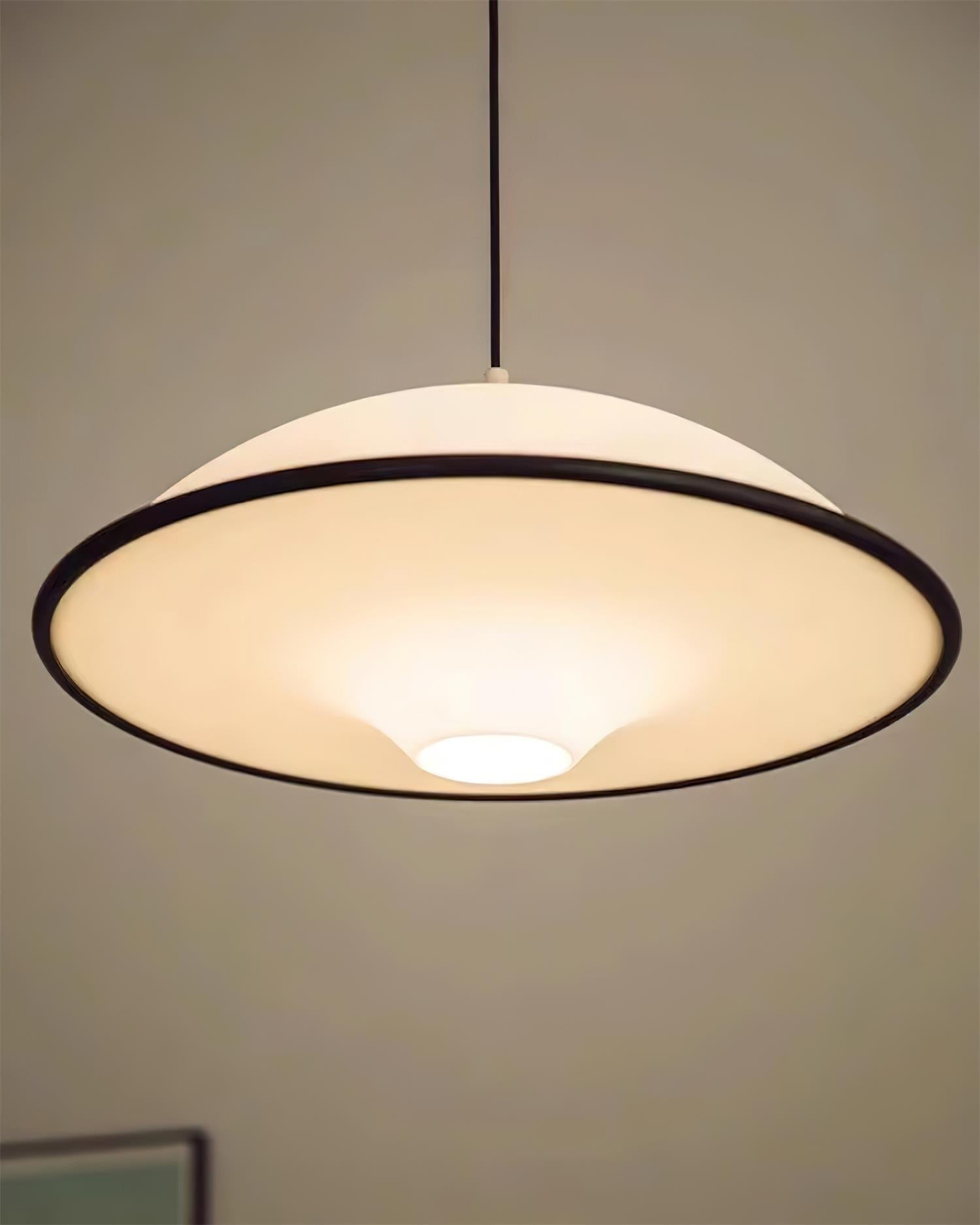Modern UFO Pendant Lamp Minimalist Ceiling Light | Acrylic & Metal | E26 E27 LED Compatible | Adjustable Hanging Light