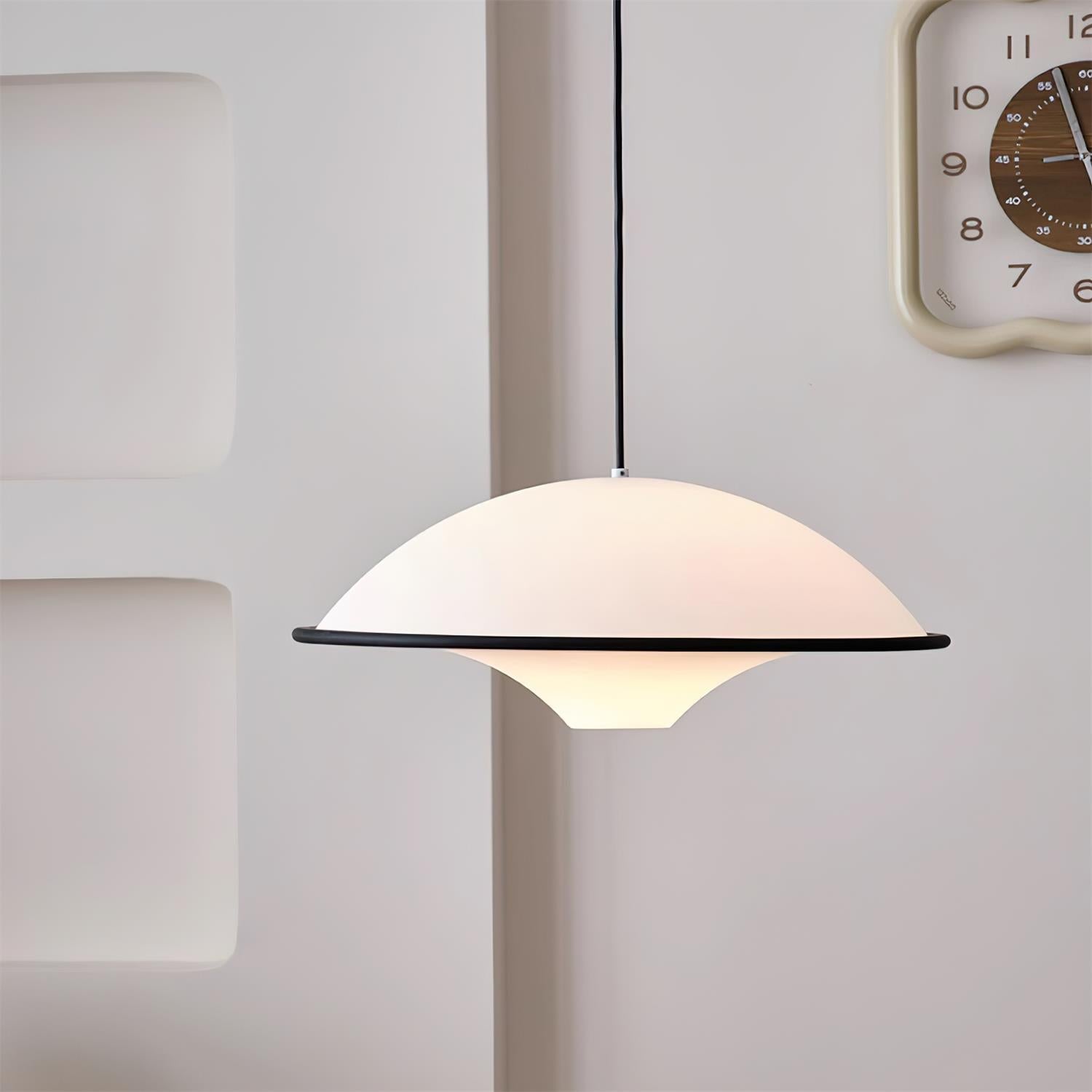 Modern UFO Pendant Lamp Minimalist Ceiling Light | Acrylic & Metal | E26 E27 LED Compatible | Adjustable Hanging Light