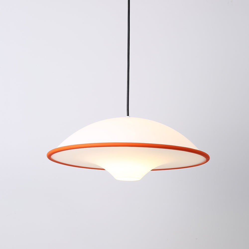 Modern UFO Pendant Lamp Minimalist Ceiling Light | Acrylic & Metal | E26 E27 LED Compatible | Adjustable Hanging Light