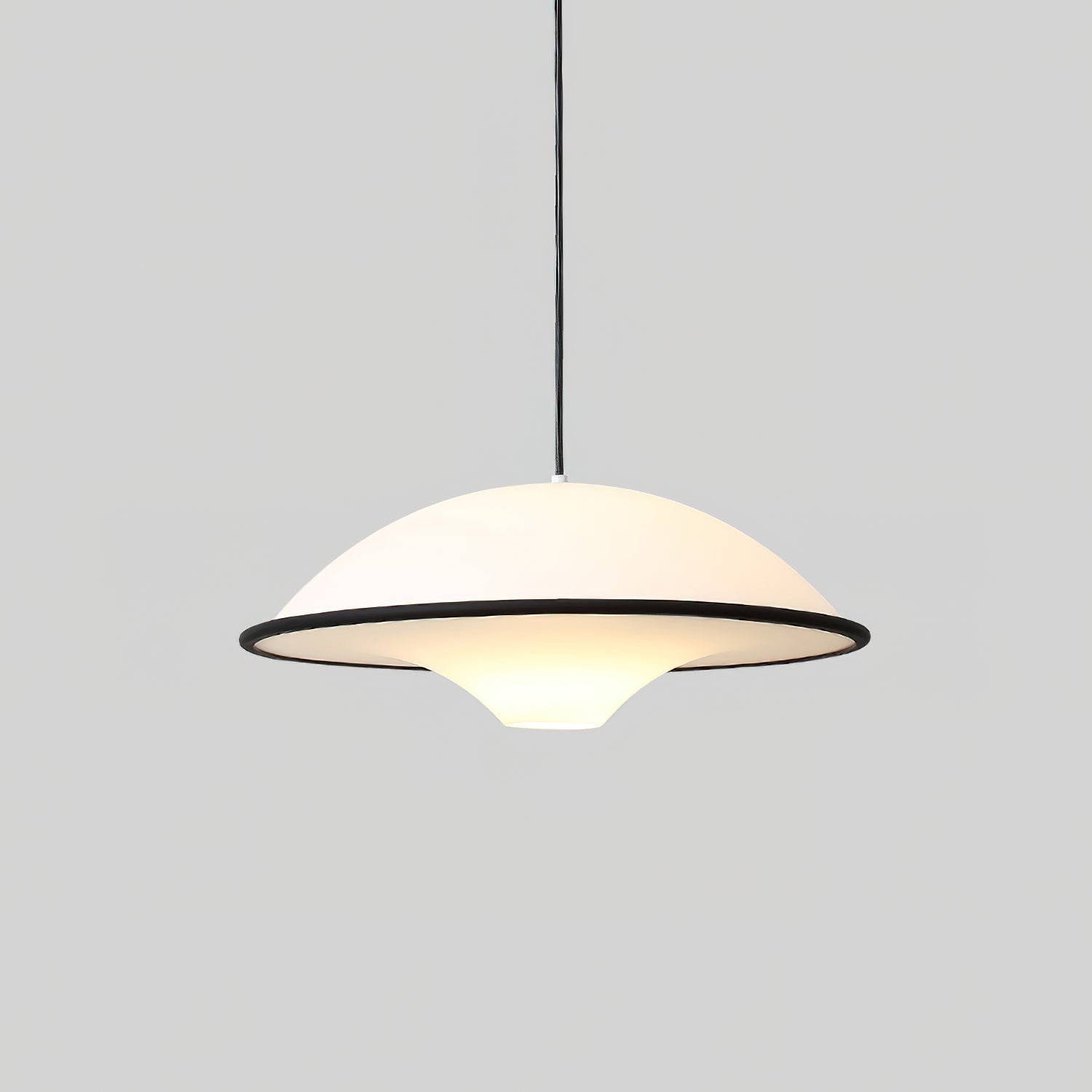 Modern UFO Pendant Lamp Minimalist Ceiling Light | Acrylic & Metal | E26 E27 LED Compatible | Adjustable Hanging Light