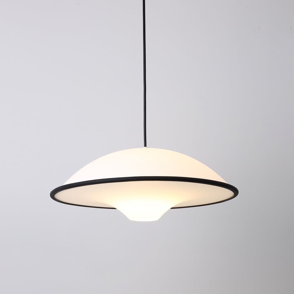 Modern UFO Pendant Lamp Minimalist Ceiling Light | Acrylic & Metal | E26 E27 LED Compatible | Adjustable Hanging Light