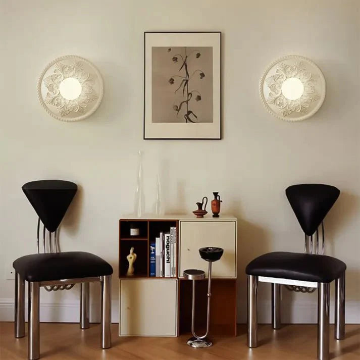 Modern Milky Coffee Wall Lamp for Living Room | Resin & Glass Wall Sconce | G9 Bulb Base | Ambient Interior Lighting Ø30cm