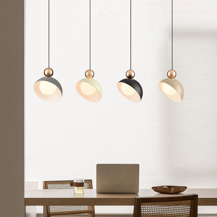 Adjustable Metal Pendant Lamp | Iron & Glass LED Ceiling Light | Modern Dining & Living Room Lighting