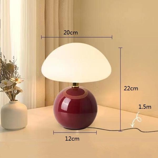 French cream mushroom lamp
