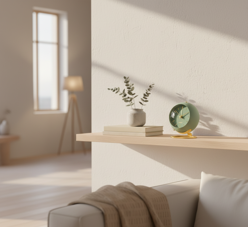 Buzzley Retro Alarm Clock | Silent Movement | Vintage Design | Metal Case