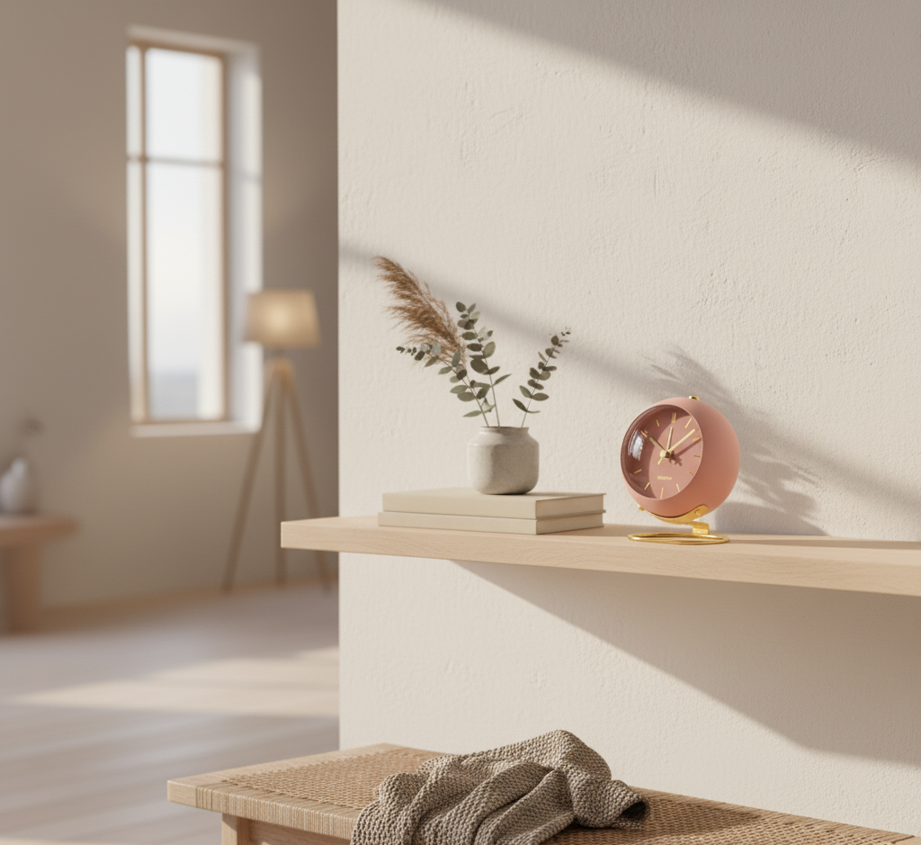 Buzzley Retro Alarm Clock | Silent Movement | Vintage Design | Metal Case