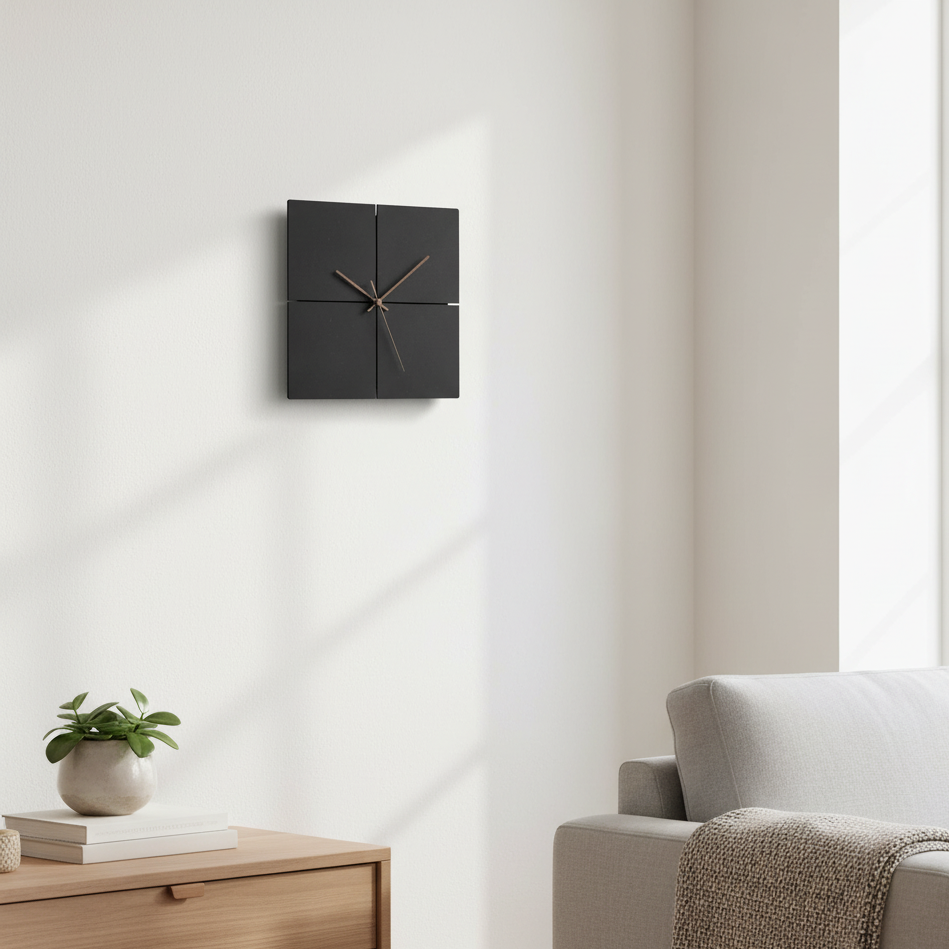 Modern Digital Wall Clock with LED Display 20 cm for Home Office | Compact Space Saving Design | Battery Operated