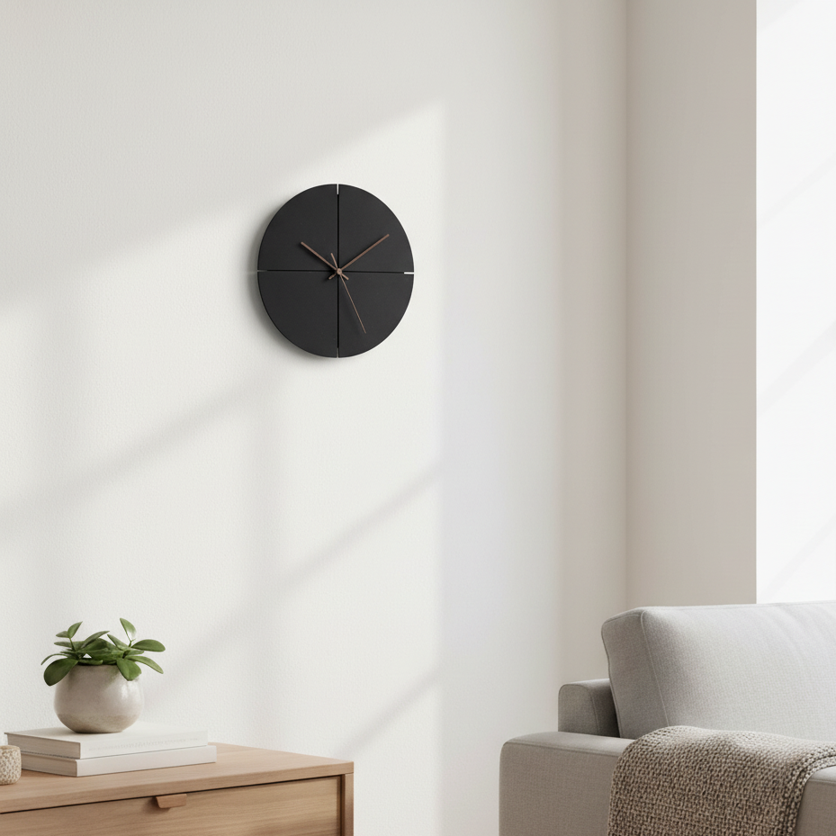 Modern Digital Wall Clock with LED Display 20 cm for Home Office | Compact Space Saving Design | Battery Operated