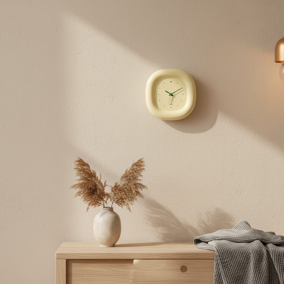 Kawaii Cute Wall Clock 20 cm for Kids Room Decor | Cheerful Colorful Design | Lightweight Easy Read Display