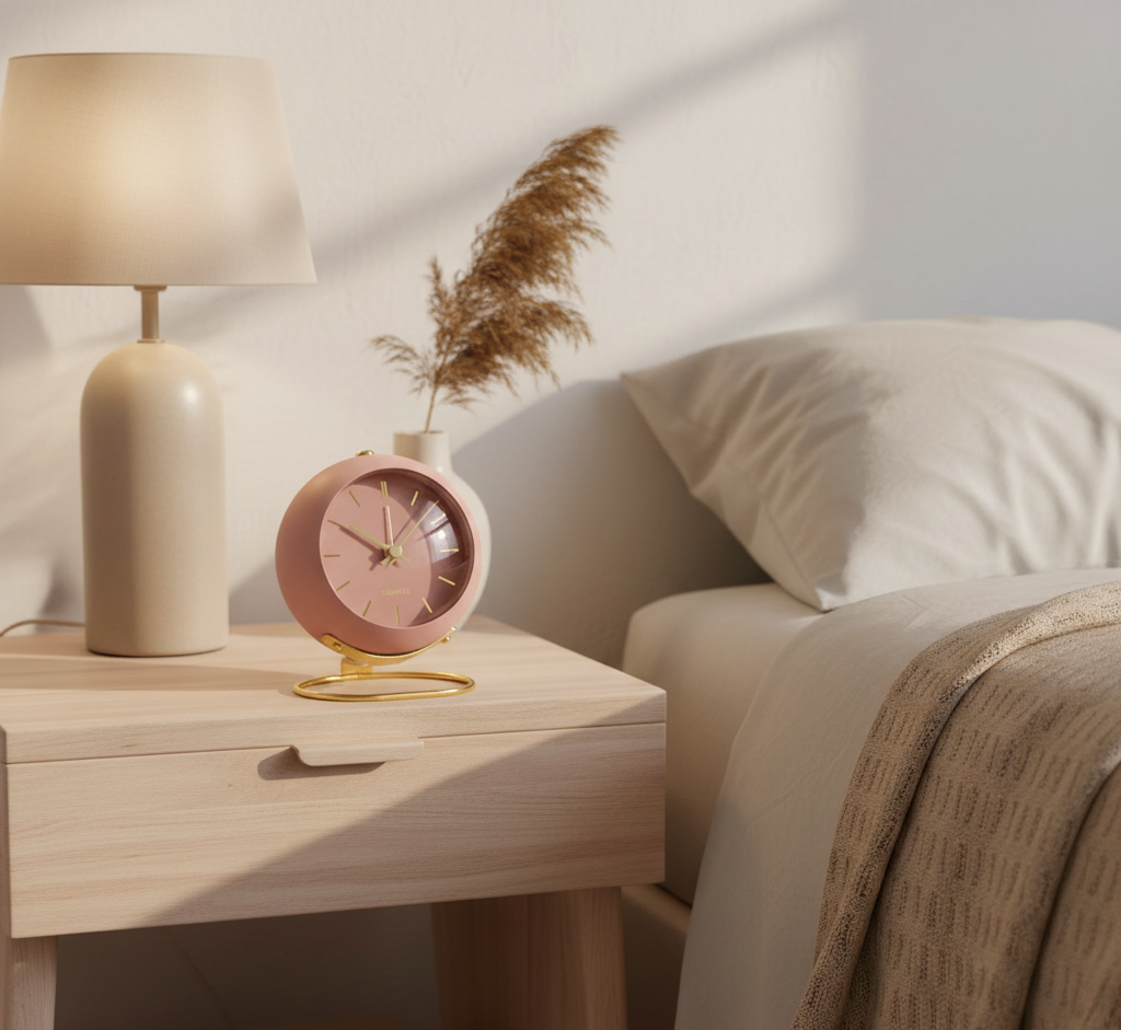 Buzzley Retro Alarm Clock | Silent Movement | Vintage Design | Metal Case