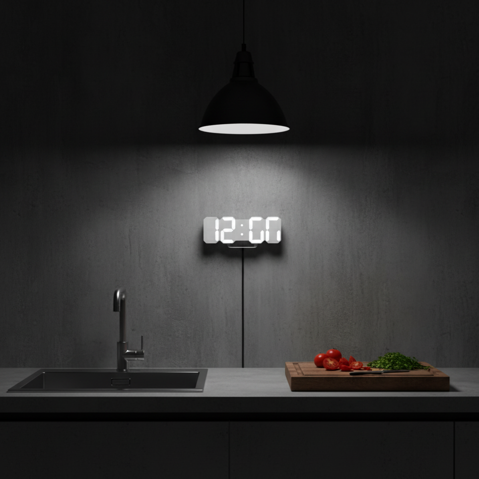 Digitix | Modern 3D LED Clock for Wall & Desk