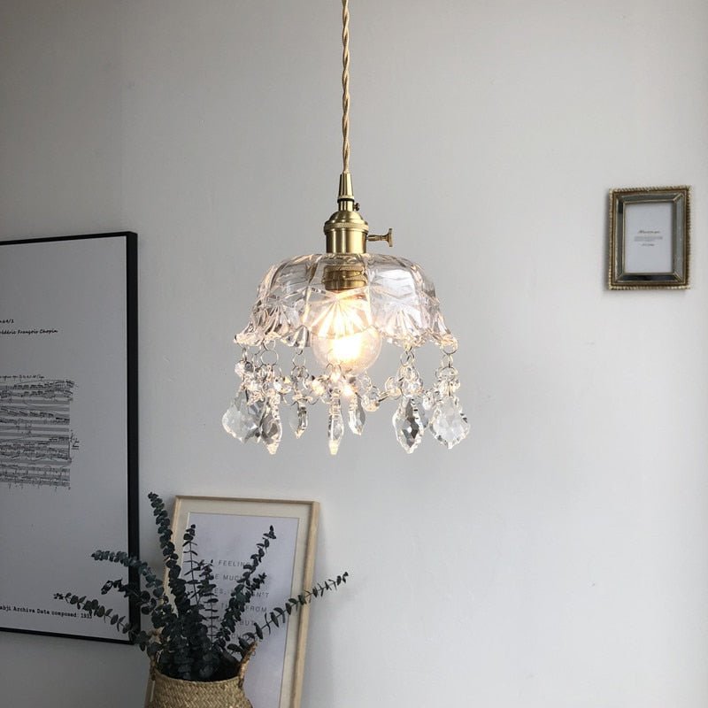 Raysis - Glass Crystal Transparent Pendant Lamp