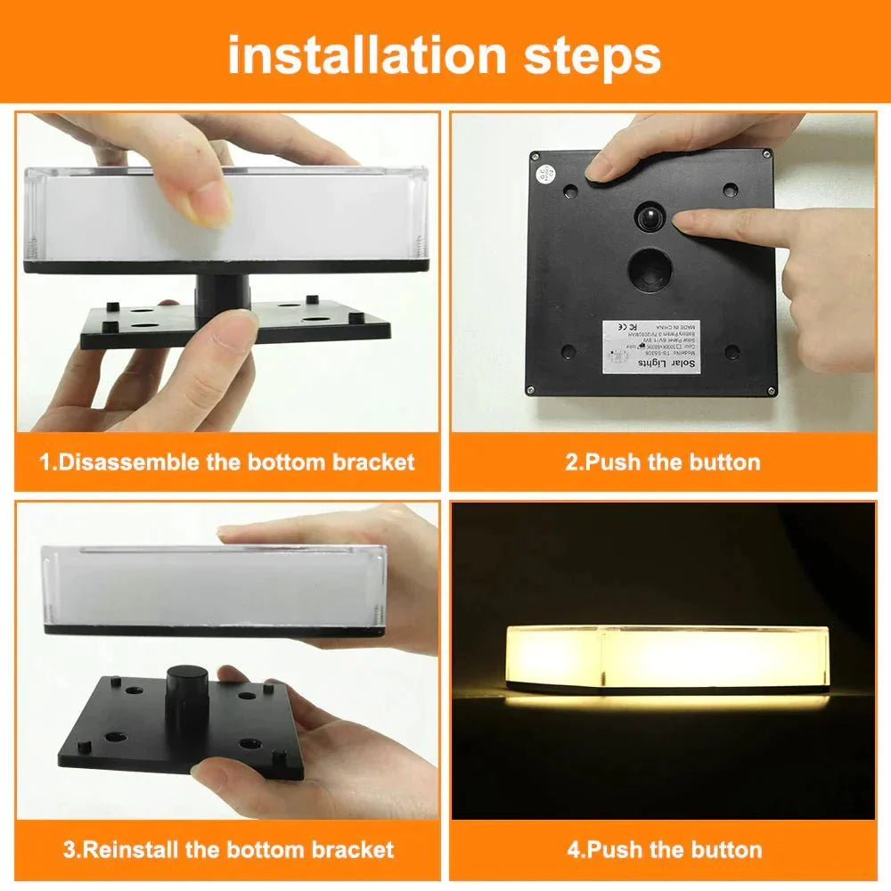 Flat Solar Outdoor Lamp Modern LED | Solar Powered | IP65 Waterproof | Compact Garden & Path Lighting