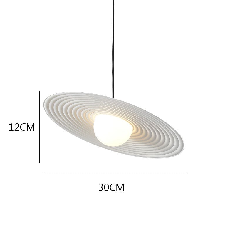 Postmodern Pendant Lamp Flying Saucer Ceiling Light | Minimalist PE Shade Design | G9 Lighting | Bedroom Dining Interior Fixture