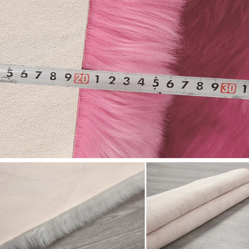 Novalyra Imitation Sheepskin Rug | Ultra Soft Plush Area Carpet | Cozy Bedroom & Living Room Floor Rug