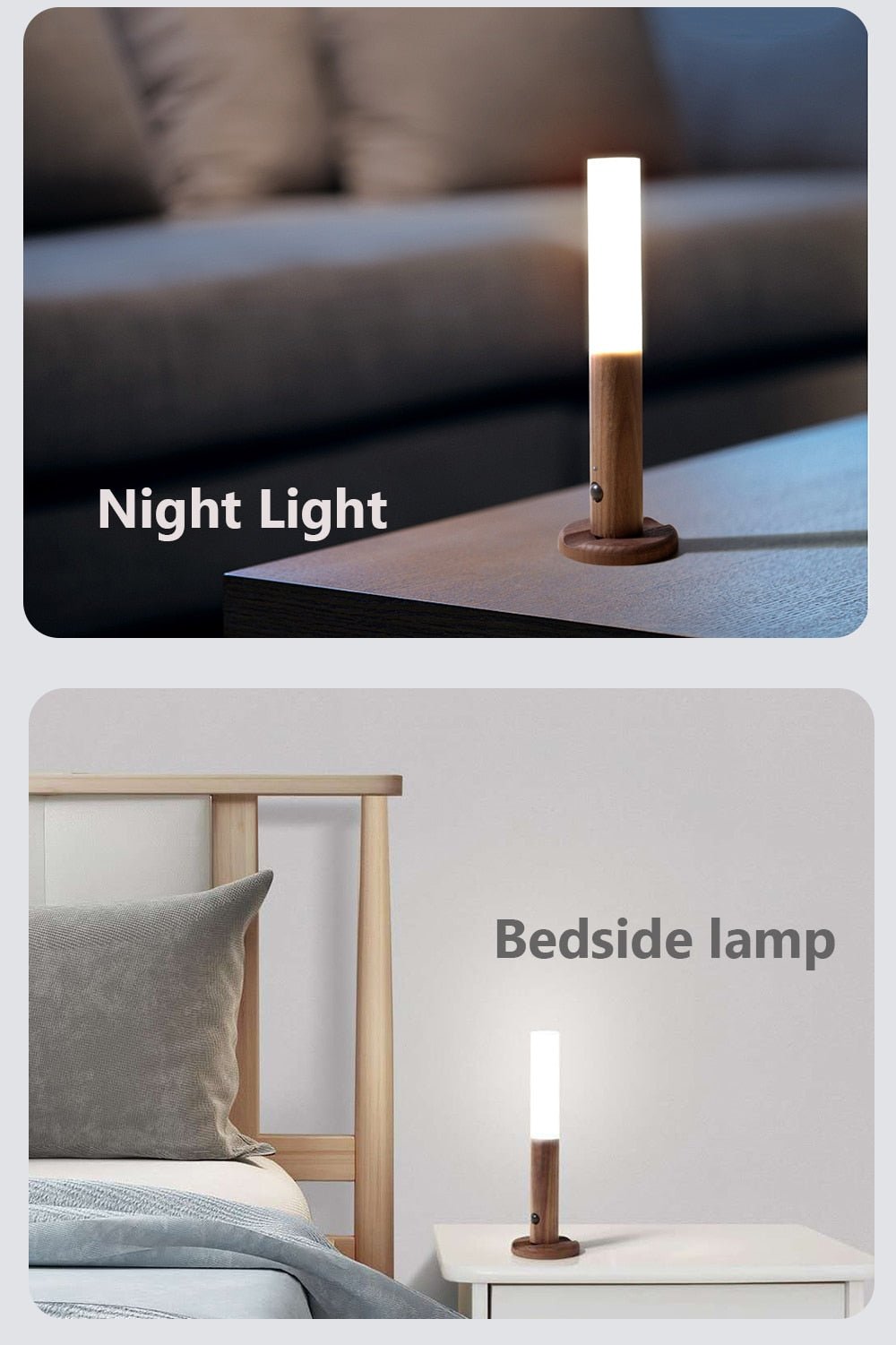 MagnetTourch LED Motion Sensor Night Light Rechargeable | USB Magnetic Wall Light | Warm White Auto On/Off | Hallway Bedroom Stair Lighting