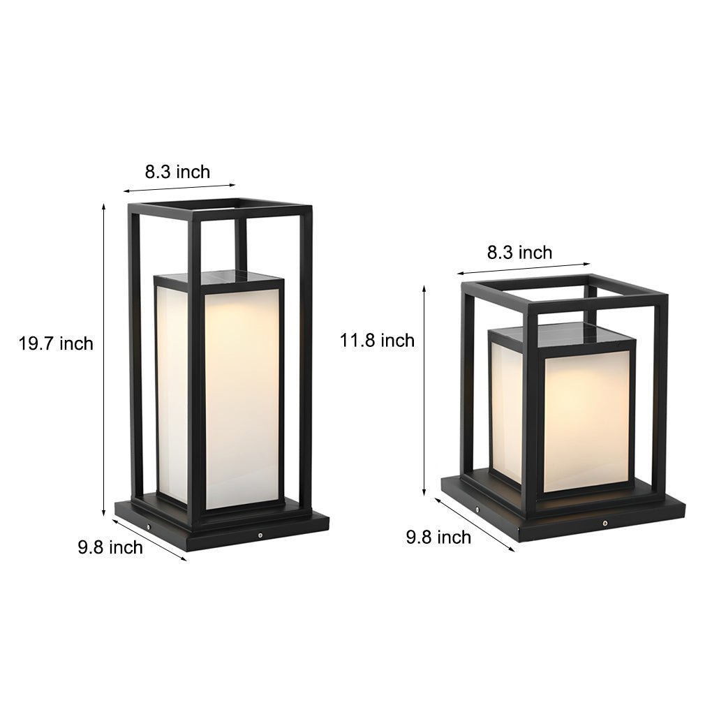 Solar LED Post Light Lumosolar Waterproof | Stainless Steel Outdoor Garden Lamp | IP65 | Warm White 3000K | Wired or Solar Powered