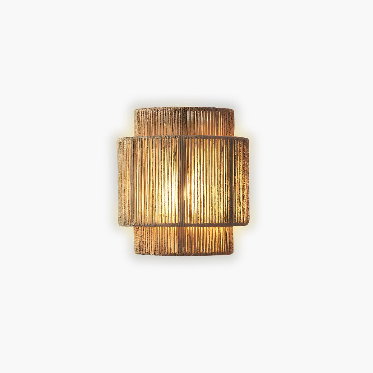 Natural Rope Wall Lamp Modern Rustic Sconce Light | E27 LED | Wall Mounted Ambient Lighting | Warm Decorative Indoor Light