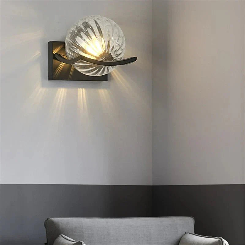 Modern Glass LED Wall Lamp for Indoor Use | Elegant Ambient Wall Sconce | 15cm Compact Design | Energy Efficient Lighting