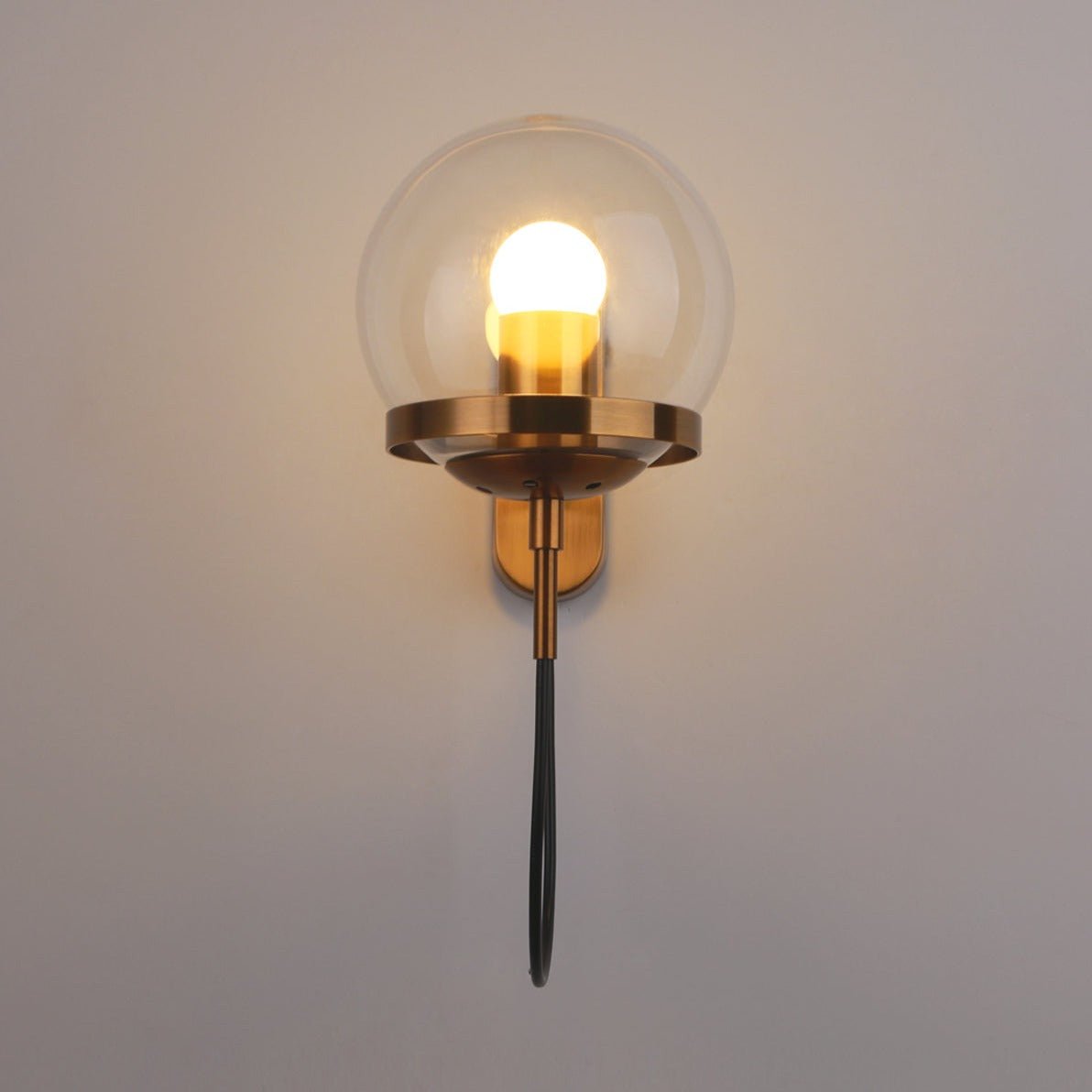 Modern Wall Light E27 | Postmodern Design | Iron & Glass Fixture | Dimmable LED Included | Indoor Wall Lighting for Bedroom & Hallway