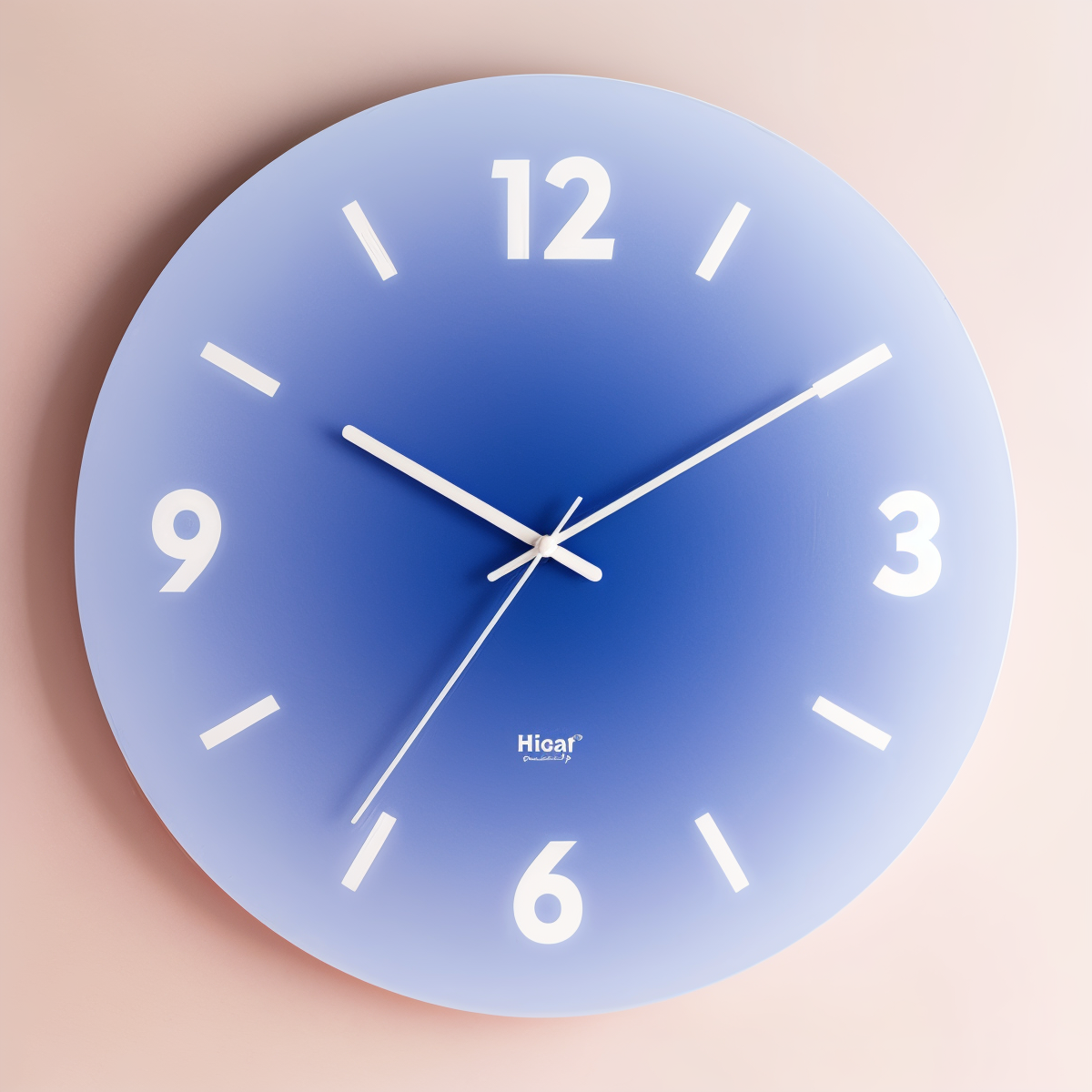 Glass Wall Clock Gradient Design | Solvyn Glow Silent Quartz Clock Round 30–35cm | Modern Color Wall Decor | Living Room Kids Room Office