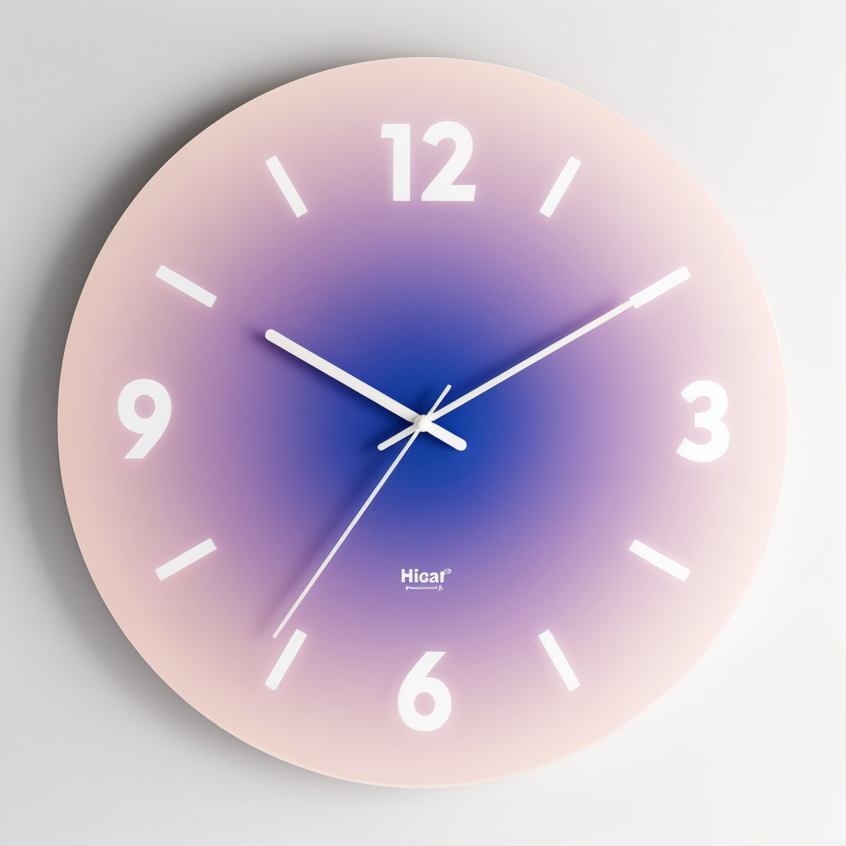 Glass Wall Clock Gradient Design | Solvyn Glow Silent Quartz Clock Round 30–35cm | Modern Color Wall Decor | Living Room Kids Room Office