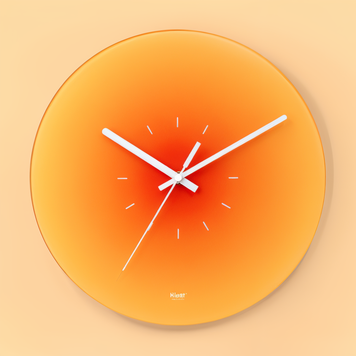 Glass Wall Clock Gradient Design | Solvyn Glow Silent Quartz Clock Round 30–35cm | Modern Color Wall Decor | Living Room Kids Room Office