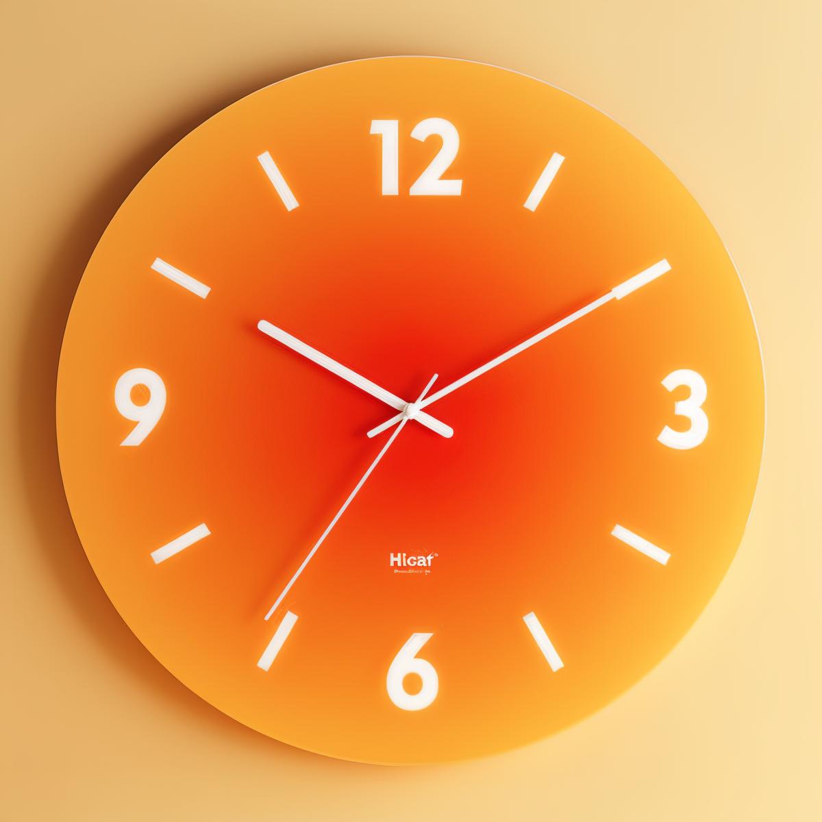 Glass Wall Clock Gradient Design | Solvyn Glow Silent Quartz Clock Round 30–35cm | Modern Color Wall Decor | Living Room Kids Room Office