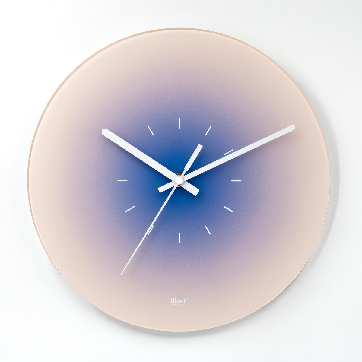 Glass Wall Clock Gradient Design | Solvyn Glow Silent Quartz Clock Round 30–35cm | Modern Color Wall Decor | Living Room Kids Room Office