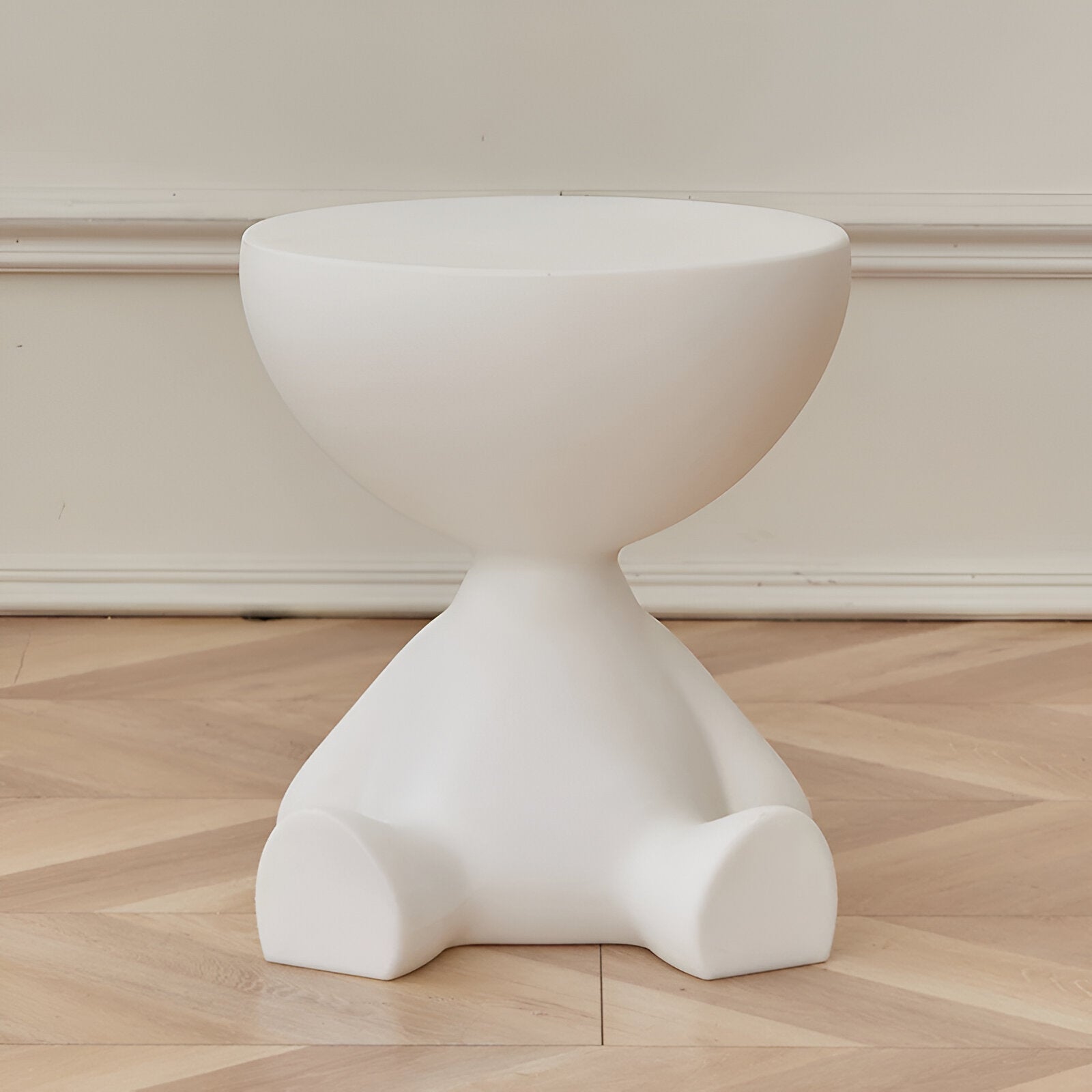 Luxe Round Coffee Table Ylix | Minimalist Side Table for Living Room | Compact Modern Design | 37 × 41 cm Durable Plastic Accent Table