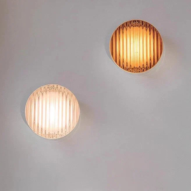 Modern Round LED Wall Lamp Indoor & Outdoor | Up Down Ambient Light | Acrylic Aluminum | Waterproof Compact Wall Sconce