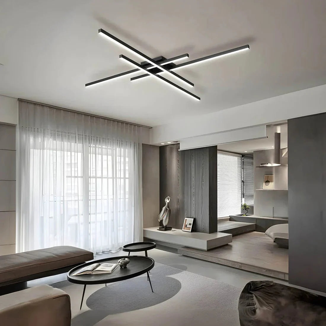 BOND Modern LED Ceiling Lamp | Aluminum & Acrylic | Dimmable Option | Contemporary Lighting for Home & Office