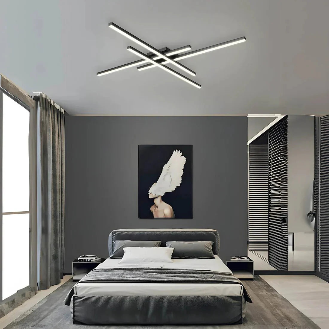 BOND Modern LED Ceiling Lamp | Aluminum & Acrylic | Dimmable Option | Contemporary Lighting for Home & Office