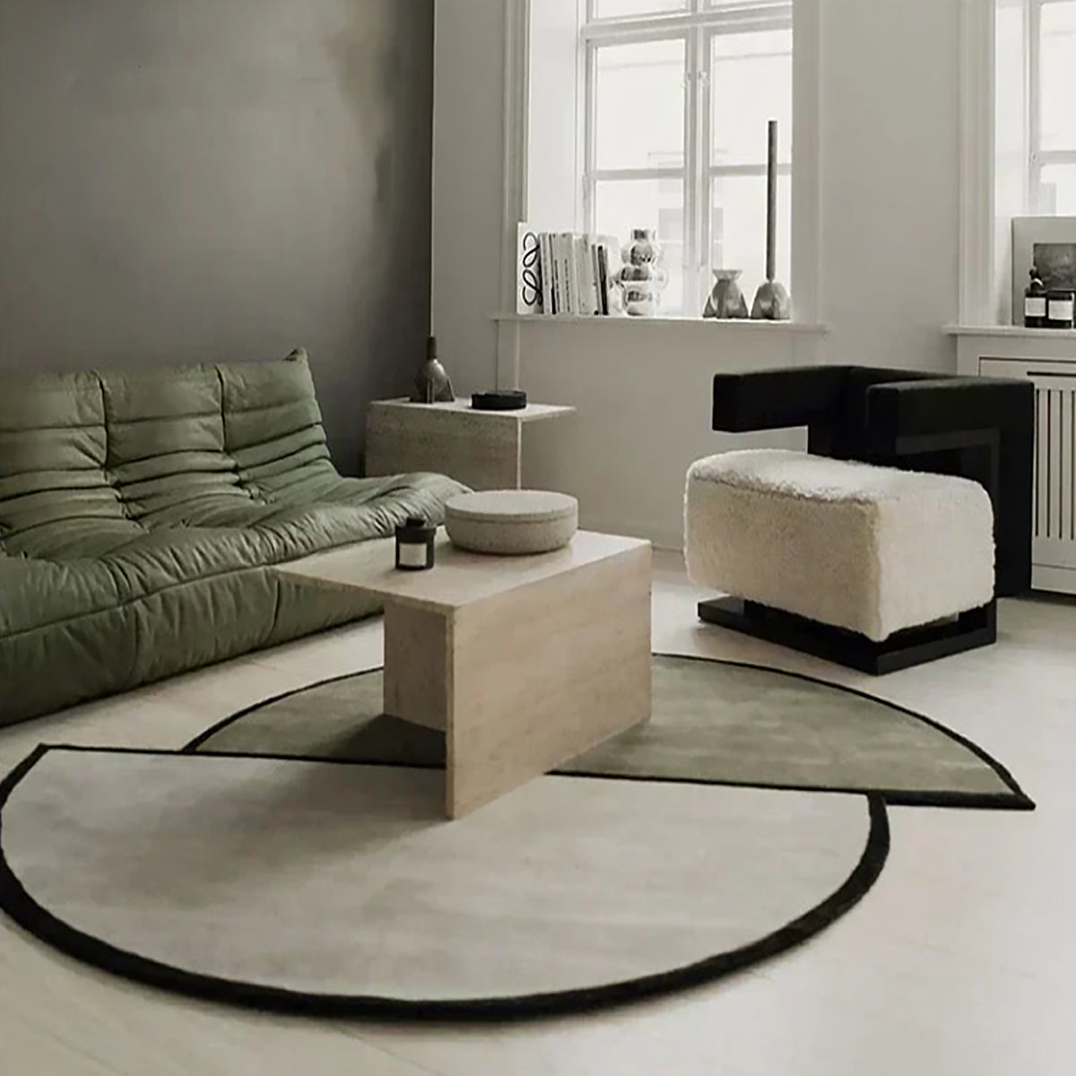 Arketa Halo | Washable Half-Circle Rug